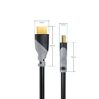 Pack de dos cables HDMI 4K de 10 metros con conectores chapados en oro, diseñado para monitorización profesional y backup de señal en rodajes y sesiones fotográficas
