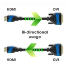 10 metre HDMI to DVI cable for connecting computers, displays and audiovisual equipment during professional photo shoots and video productions in Barcelona.