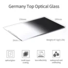 Filtro graduado de densidad neutra suave K&F Concept GND8 de 100 × 150 mm para fotografía y vídeo profesional, disponible para alquiler de material audiovisual en Barcelona en openbcn studios.