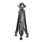 alquiler trípode vídeo Manfrotto 546B MVH502A en Barcelona para rodajes y entrevistas profesionales