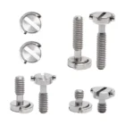 1/4-20 D-ring camera screws set rental for quick release plates, three lengths in stainless steel