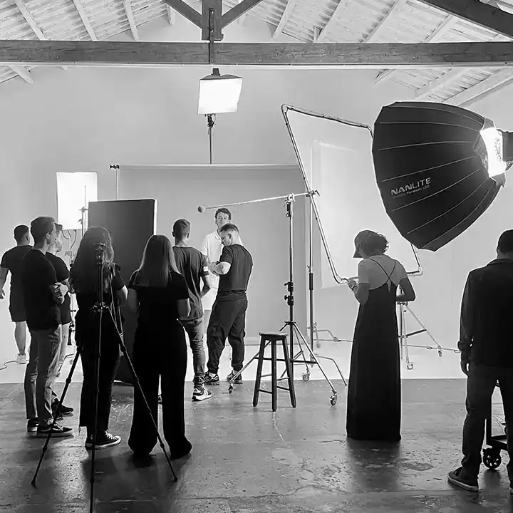 Cyclorama shoot at the photography studio rental in Barcelona